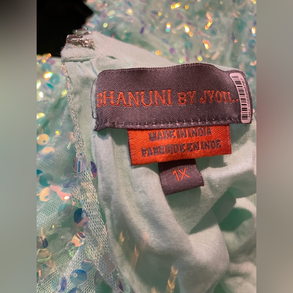 Anthropologie BHANUNI BY JYOTI Sequin Siren Maxi Dress SIZE 1X Great Condition - Picture 2 of 16